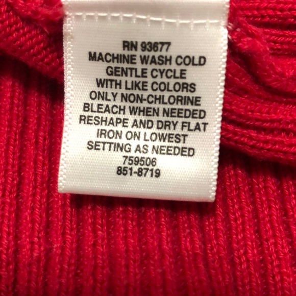 Ladies Red/White/BlackArgyle Sweater M - Picture 5 of 9